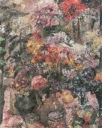 Lovis Corinth Stillleben mit Chrysanthemen und Amaryllis Sweden oil painting artist